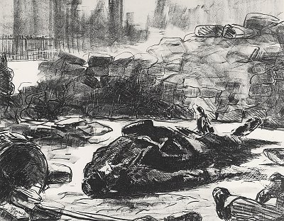 Buergerkrieg von Edouard Manet als Kunstdruck auf Leinwand