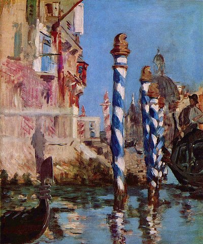 Canale Grande in Venedig von Edouard Manet als Kunstdruck auf Leinwand