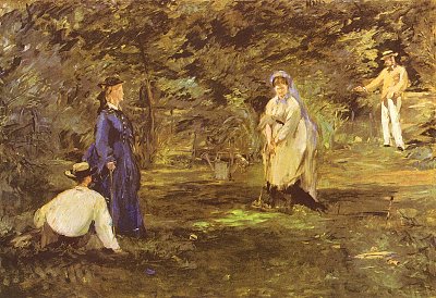 Croquet Partie von Edouard Manet als Kunstdruck auf Leinwand