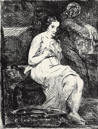Die Toilette von Edouard Manet als Kunstdruck auf Leinwand