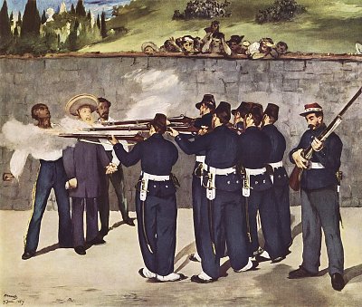 Erschiessung Kaiser Maximilians von Mexiko von Edouard Manet als Kunstdruck auf Leinwand