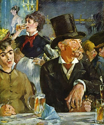 Im Cafe Conert von Edouard Manet als Kunstdruck auf Leinwand