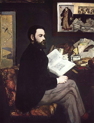 Portraet des Emile Zola von Edouard Manet als Kunstdruck auf Leinwand