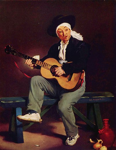Spanischer Saenger von Edouard Manet als Kunstdruck auf Leinwand
