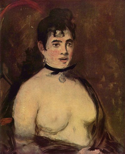 Weiblicher Akt von Edouard Manet als Kunstdruck auf Leinwand