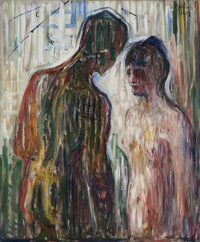 Amor und psyche von Edvard Munch als Kunstdruck auf Leinwand