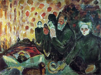 By the Deathbed von Edvard Munch als Kunstdruck auf Leinwand