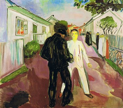 Der Kampf von Edvard Munch als Kunstdruck auf Leinwand