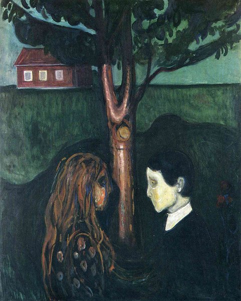 Kunstdruck Eye in Eye von Edvard Munch als Leinwandbild