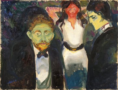 Jelousy von Edvard Munch als Kunstdruck auf Leinwand