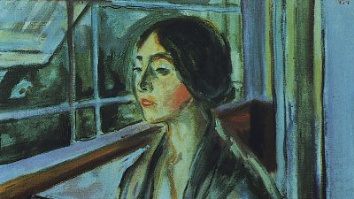 Lonely woman von Edvard Munch als Kunstdruck auf Leinwand