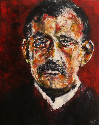 Portrait of Edvard Munch von Edvard Munch als Kunstdruck auf Leinwand