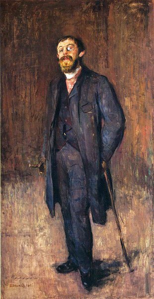Kunstdruck Portrait of the painter jensen hjell von Edvard Munch als Leinwandbild