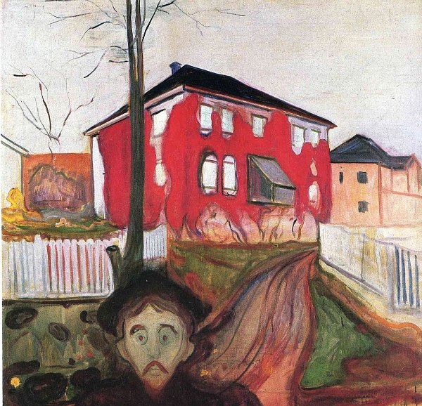 Kunstdruck Red Virginia Creeper von Edvard Munch als Leinwandbild