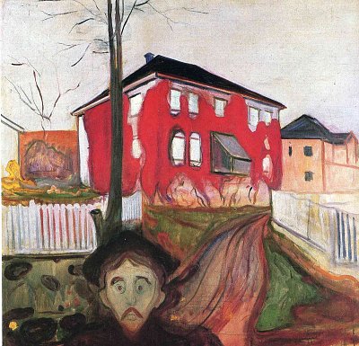 Red Virginia Creeper von Edvard Munch als Kunstdruck auf Leinwand