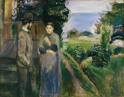 Summer Evening von Edvard Munch als Kunstdruck auf Leinwand