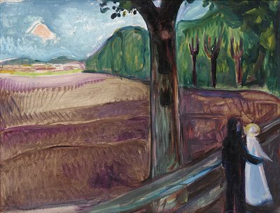 Summer night von Edvard Munch als Kunstdruck auf Leinwand