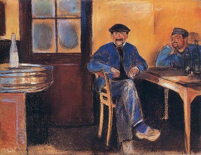 Tavern in St. Cloud von Edvard Munch als Kunstdruck auf Leinwand