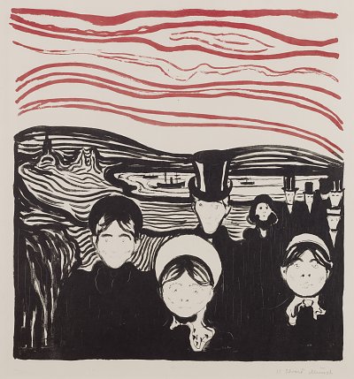 Terrifying and Beautiful von Edvard Munch als Kunstdruck auf Leinwand