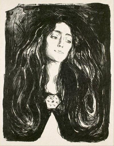 The Brooch Eva Mudocc von Edvard Munch als Kunstdruck auf Leinwand