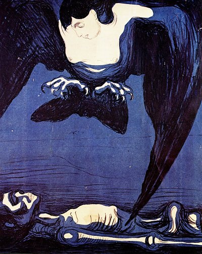 The Vampire von Edvard Munch als Kunstdruck auf Leinwand