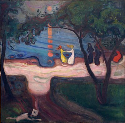 The dance on the shore von Edvard Munch als Kunstdruck auf Leinwand