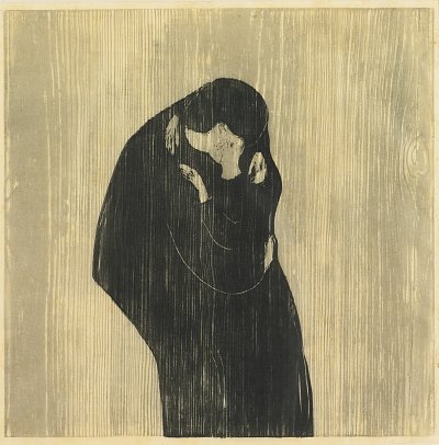 The kiss IV von Edvard Munch als Kunstdruck auf Leinwand
