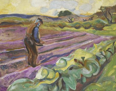 The sower von Edvard Munch als Kunstdruck auf Leinwand