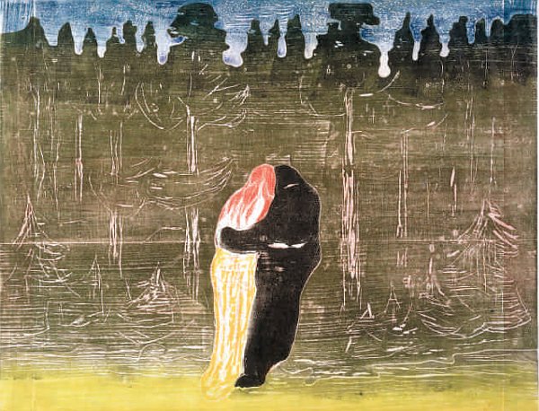 Kunstdruck Towards the Forest II von Edvard Munch als Leinwandbild