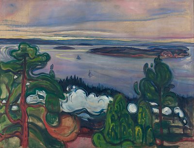 Train Smoke von Edvard Munch als Kunstdruck auf Leinwand