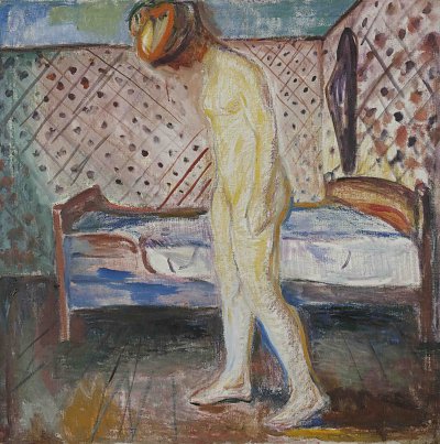 Weinende Frau von Edvard Munch als Kunstdruck auf Leinwand