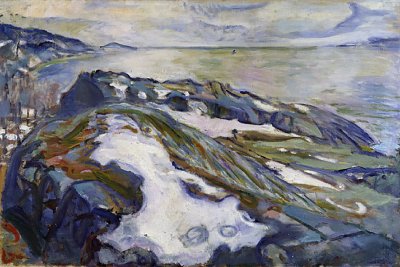 Winter Landscape von Edvard Munch als Kunstdruck auf Leinwand