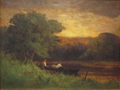 River Scene von Edward Mitchell Bannister als Kunstdruck auf Leinwand