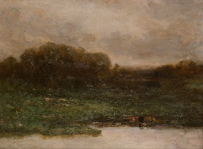Summer Twilight von Edward Mitchell Bannister als Kunstdruck auf Leinwand