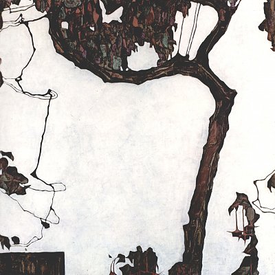 Pflaumenbaum von Egon Schiele als Kunstdruck auf Leinwand