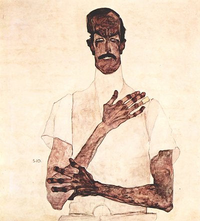 Portraet des Erwin von Graff von Egon Schiele als Kunstdruck auf Leinwand