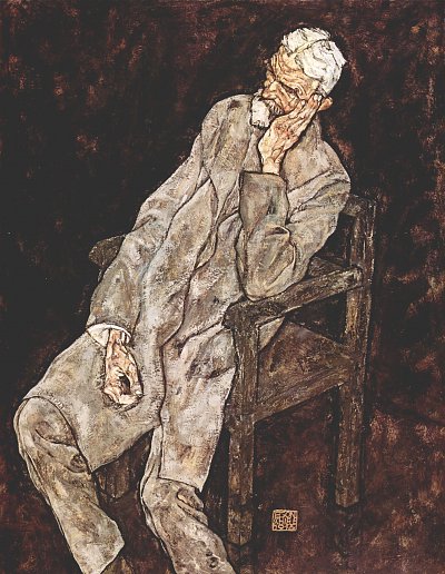 Portraet des Johann Harms von Egon Schiele als Kunstdruck auf Leinwand