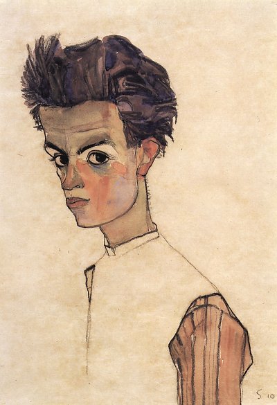 SelbstPortraet 2 von Egon Schiele als Kunstdruck auf Leinwand