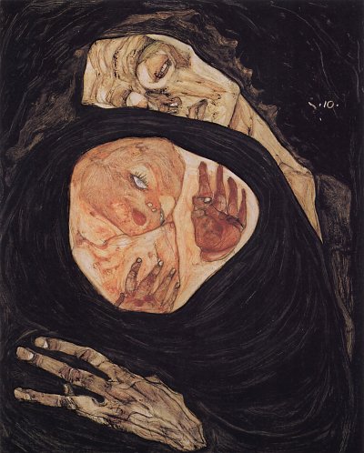 Tote Mutter von Egon Schiele als Kunstdruck auf Leinwand