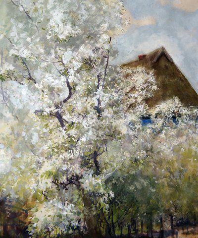 Obstbaumblüte von Elisabeth von Eicken als Kunstdruck auf Leinwand