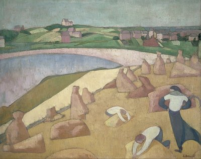 Harvest by the Sea von Emile Bernard als Kunstdruck auf Leinwand