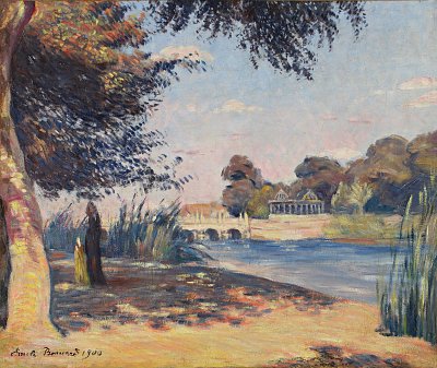 Promenade en Egypte von Emile Bernard als Kunstdruck auf Leinwand