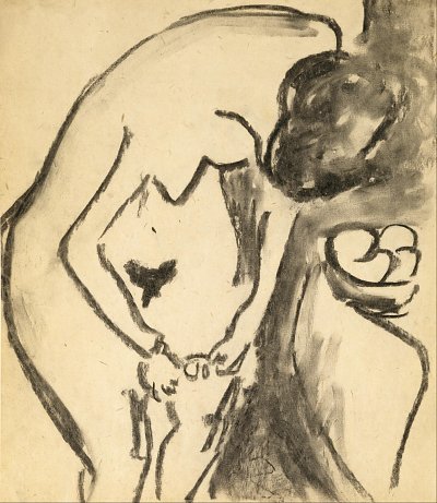 Akt Model von Ernst-Ludwig-Kirchner als Kunstdruck auf Leinwand