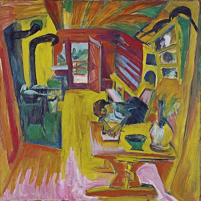 Alpine Küche von Ernst-Ludwig-Kirchner als Kunstdruck auf Leinwand