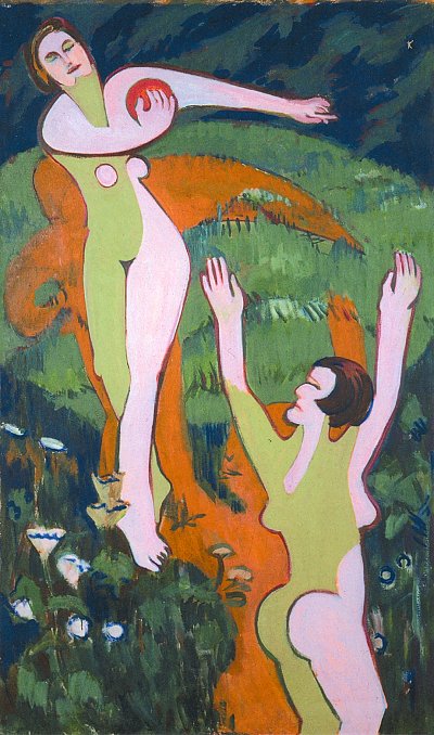 Ballspielerinnen von Ernst-Ludwig-Kirchner als Kunstdruck auf Leinwand