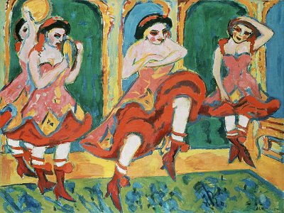 Czardastänzerinnen von Ernst-Ludwig-Kirchner als Kunstdruck auf Leinwand