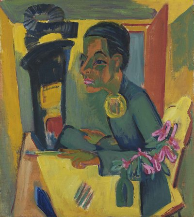 Der Maler Selbstbildnis von Ernst-Ludwig-Kirchner als Kunstdruck auf Leinwand