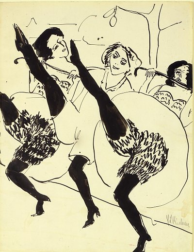 Hamburger Tänzerinnen von Ernst-Ludwig-Kirchner als Kunstdruck auf Leinwand