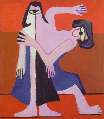 Maskentanz 1928 29 von Ernst Ludwig Kirchner als Kunstdruck auf Leinwand