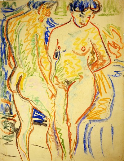 Paar von Ernst-Ludwig-Kirchner als Kunstdruck auf Leinwand